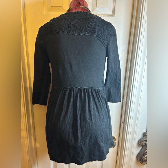 MEADOW RUE ANTHROPOLOGIE CROCHET BLACK  3/4 Sleeve - SIZE SMALL S - Picture 4 of 8